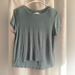 Athleta With Ease Ribbed Tee Color: Oxidized Green